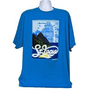 Carnival Cruise Mens T Shirt XXXL St Lucia Palm Trees